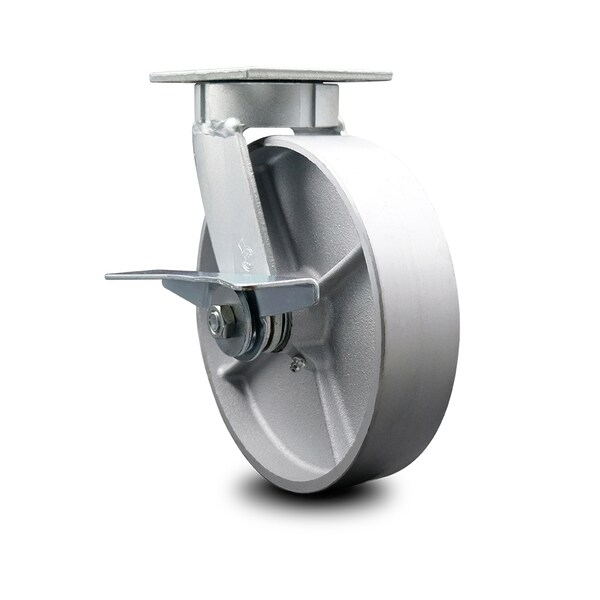 8 Inch Kingpinless Semi Steel Wheel Swivel Caster with Brake
